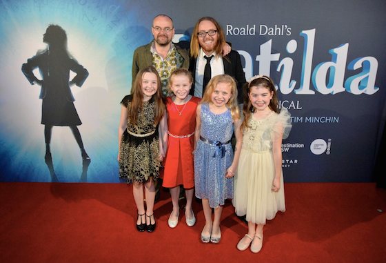 Red Carpet smiles from Dennis Kelly, Tim and the Sydney Matildas. Photo by James Morgan.